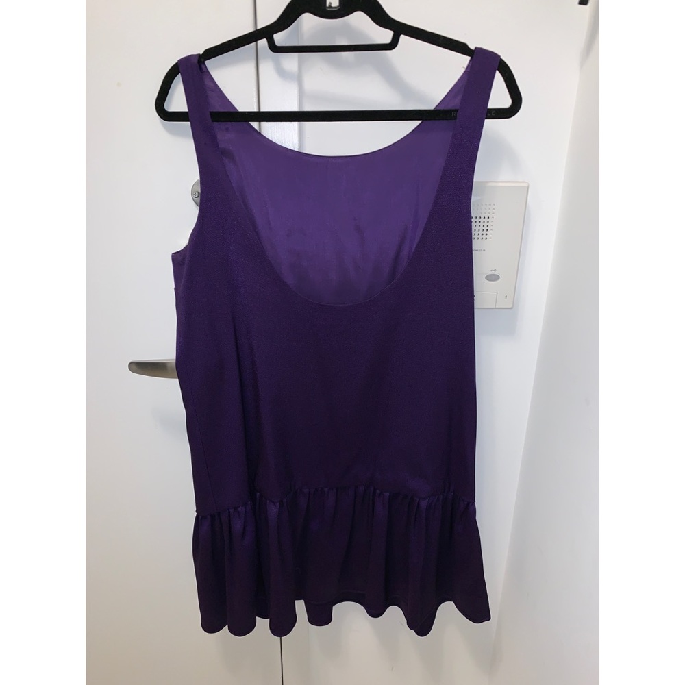 Purple Mini Ruffle Dress - Picture 2 of 3